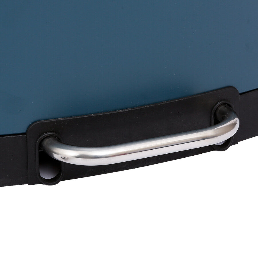 Poubelle rectangulaire à pédale métal 30L, Bleu marine Ariane - image 4