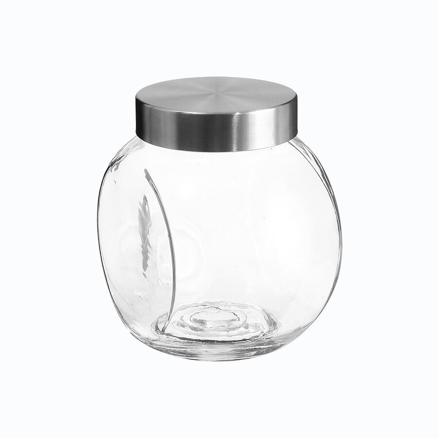 Bocal verre à bonbons couvercle inox 650ml - image 4