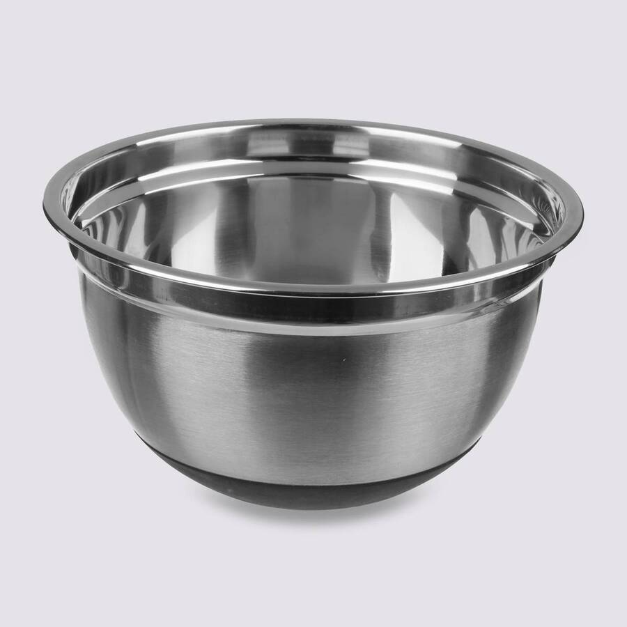 Saladier antidérapant D21cm, Inox - image 1
