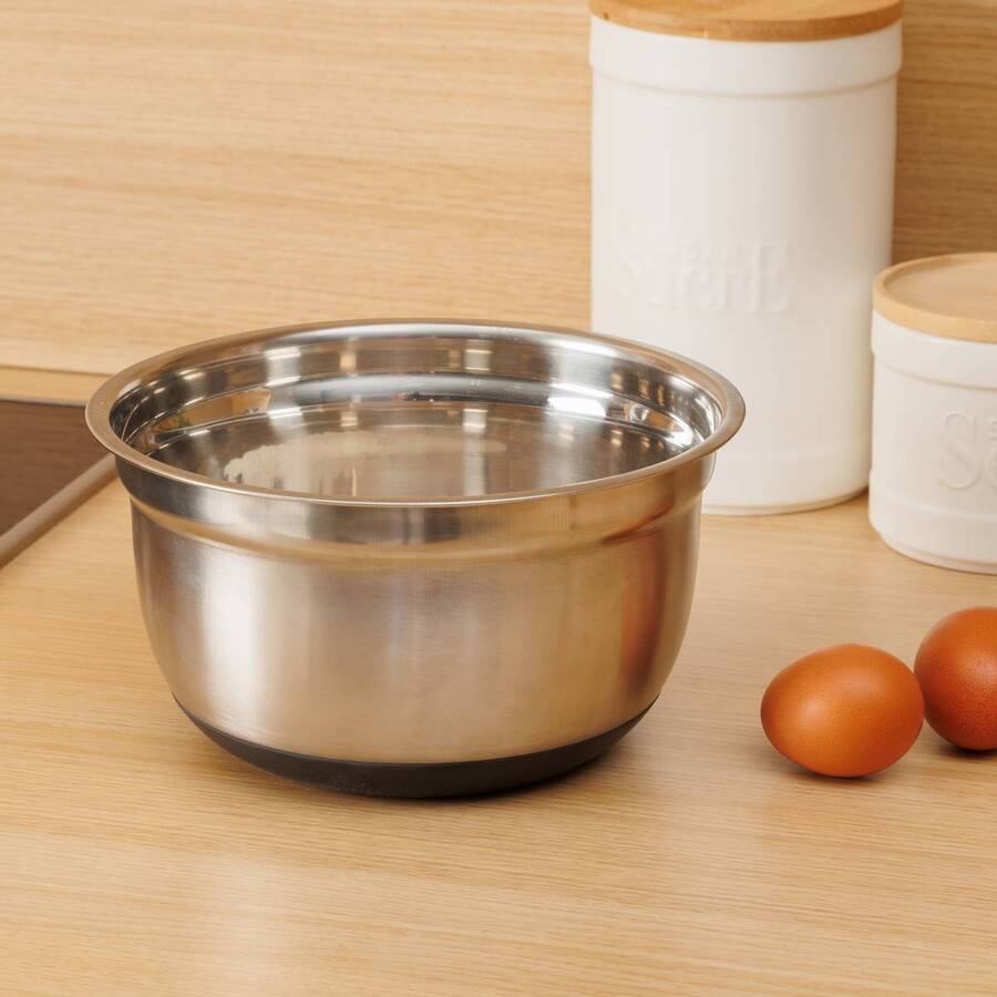 Saladier antidérapant D21cm, Inox - image 2