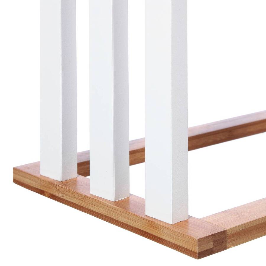 Porte-serviettes sur pieds, Blanc Naturéo - image 3