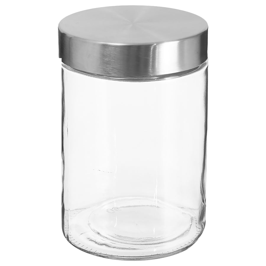 Lot de 3 bocaux, verre, couvercle inox, 0,75/1,2/2L Nixo - image 3