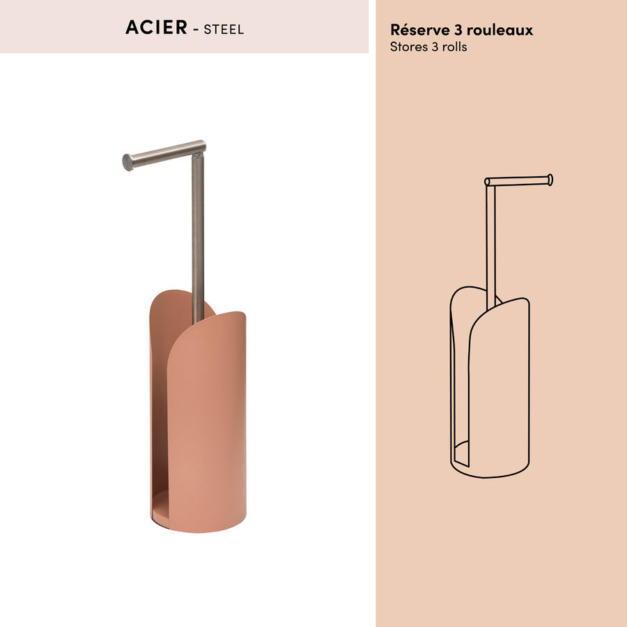 Dérouleur avec réservoir, H.60 cm, Rose Blush Colorama - image 3