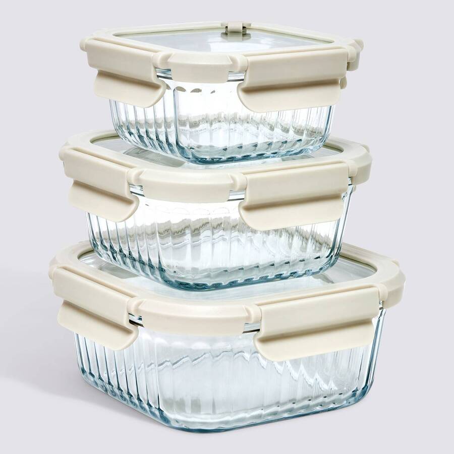 Lot de 3 boîtes de conservation, 3,2/5,2/8L, Transparent Clipeat+ - image 1
