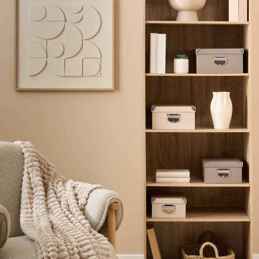 Lot de 4 boîtes de rangement, Beige et brun Box' - image 3