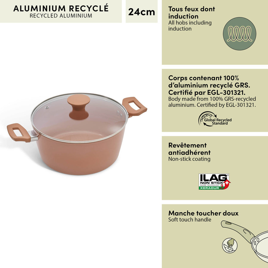 Faitout, D.24 cm, Rose Blush Harmony - image 3