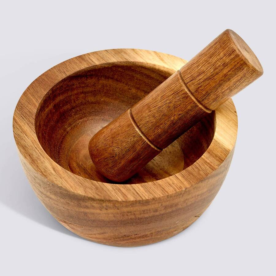Mortier et pilon, Acacia, Marron Acacia - image 1