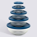 Lot de 5 saladiers avec couvercle, D.27,3 cm, Verre borosilicate, Transparent Essentiels - image 1