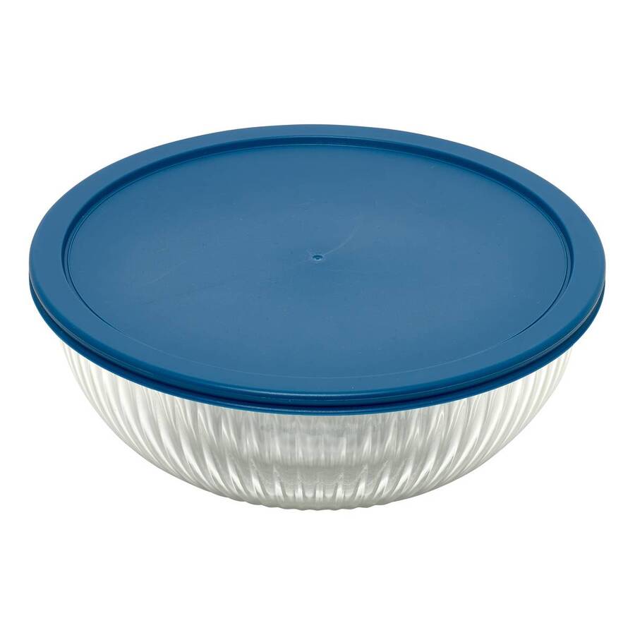 Lot de 5 saladiers avec couvercle, D.27,3 cm, Verre borosilicate, Transparent Essentiels - image 2