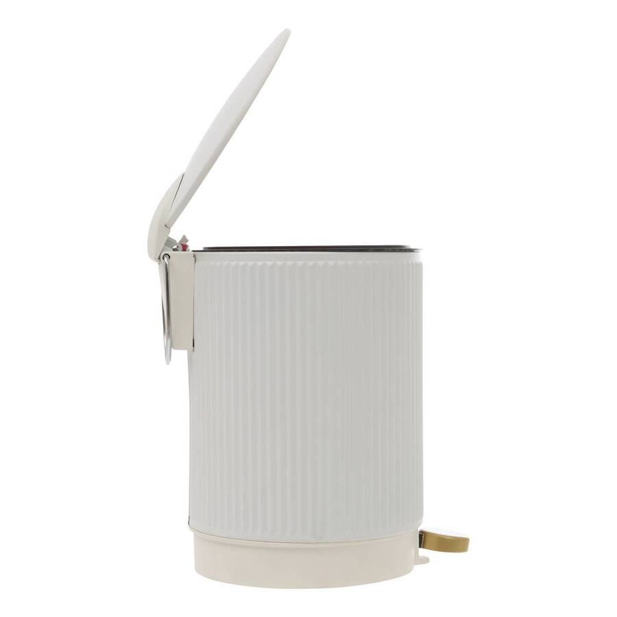 Poubelle manuelle, 2,7L, Blanc Solis - image 4
