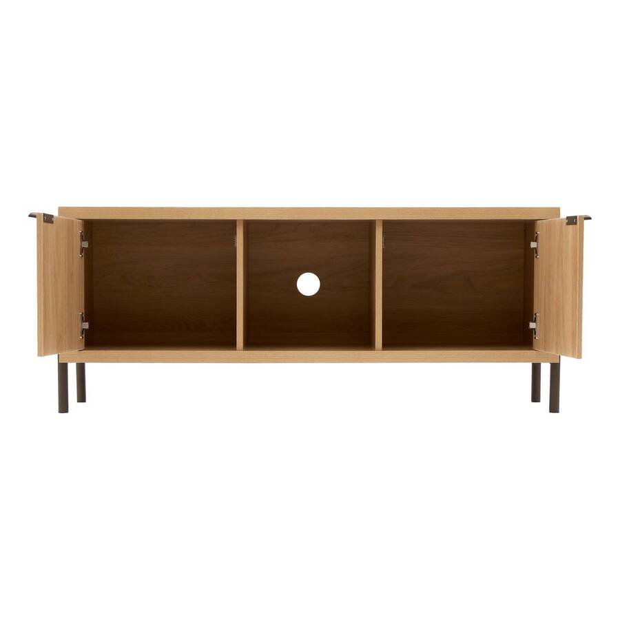 Meuble TV 2 portes, 122,5x39,5 cm, Beige Alvo - image 4