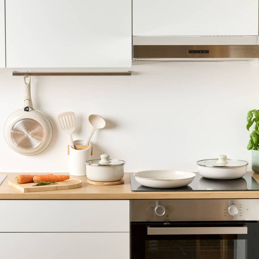 Batterie de cuisine, 12 pièces, Beige Essentiels - image 2
