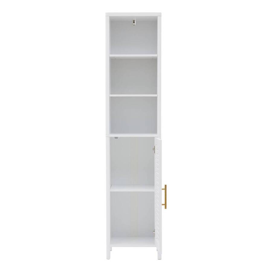 Colonne de rangement 1 porte, H.160 cm, Blanc Orea - image 4