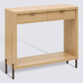 Console 2 tiroirs, 92,5x32 cm, Beige Alvo - image 1