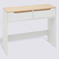 Console 2 tiroirs, 100x34 cm, Blanc Luma - image 1