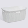 Corbeille à linge, 40L, Blanc - image 1