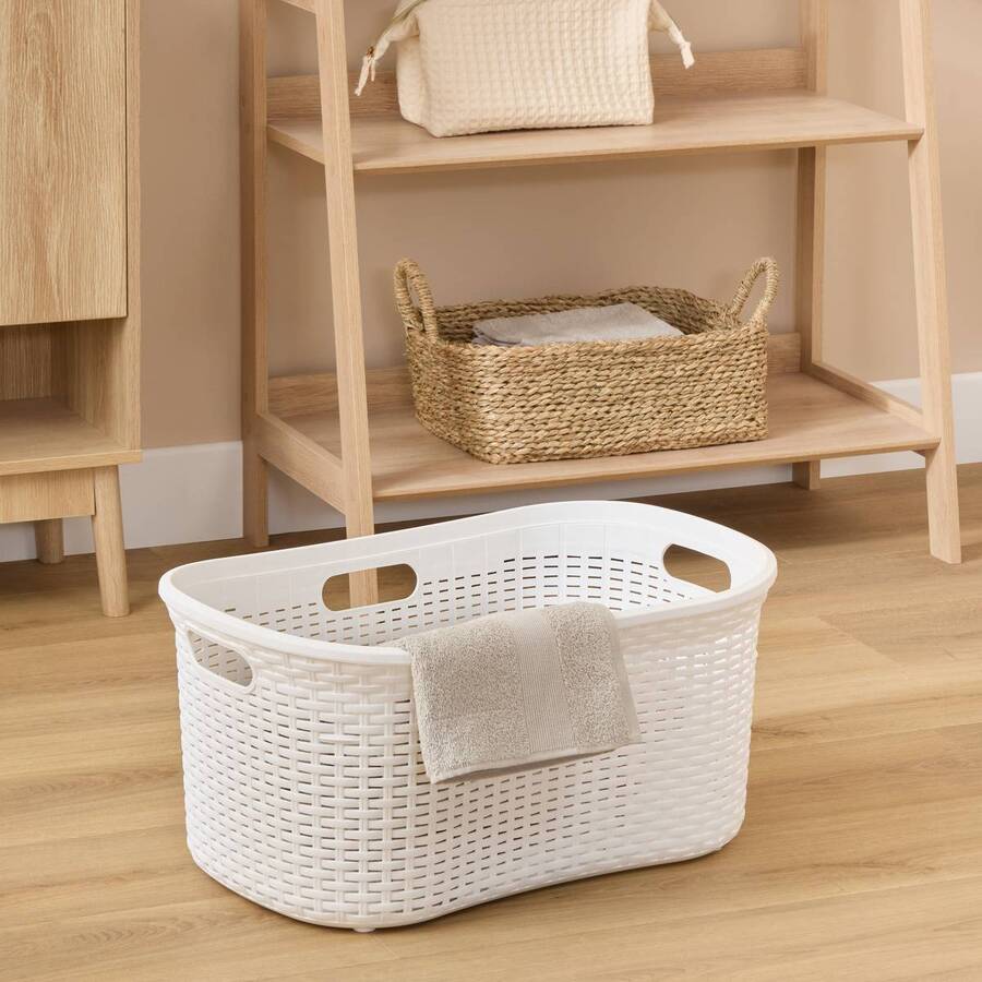 Corbeille à linge, 40L, Blanc - image 2