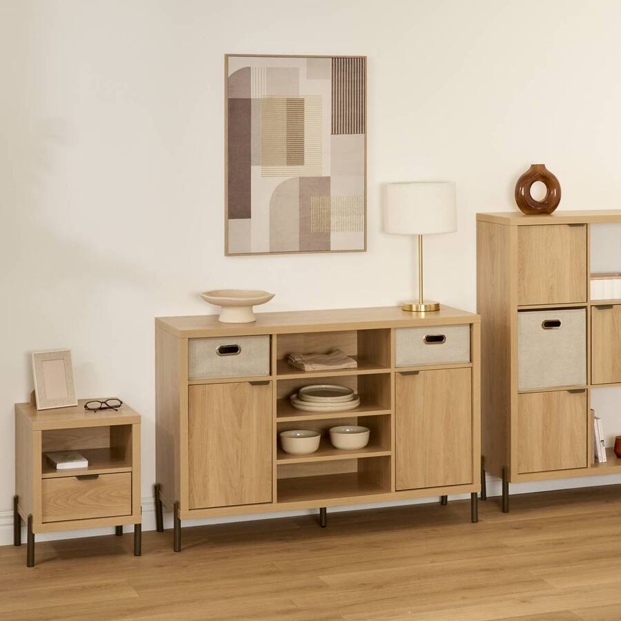 Buffet 2 portes, 120,5x39,5 cm, Beige Alvo - image 2