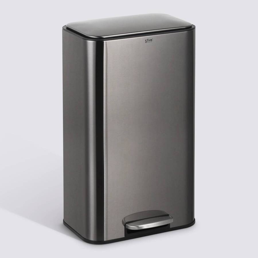 Poubelle manuelle, 30L, Gris Charbon Delta - image 1