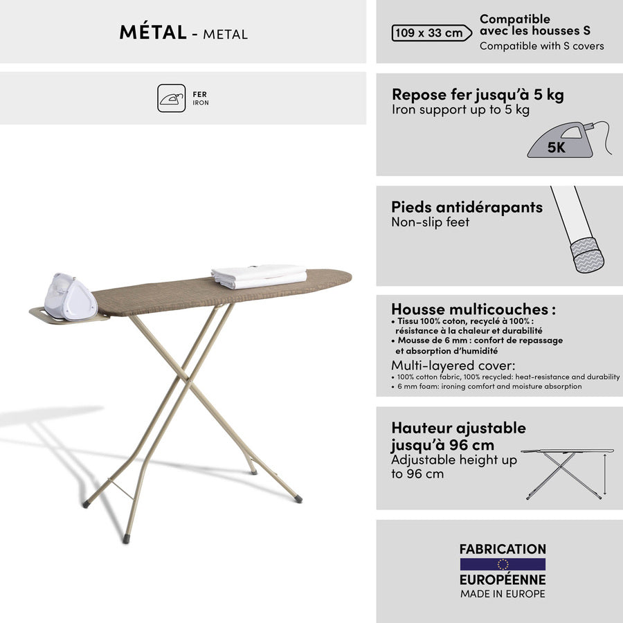Table à repasser, L.128 cm, Beige - image 3